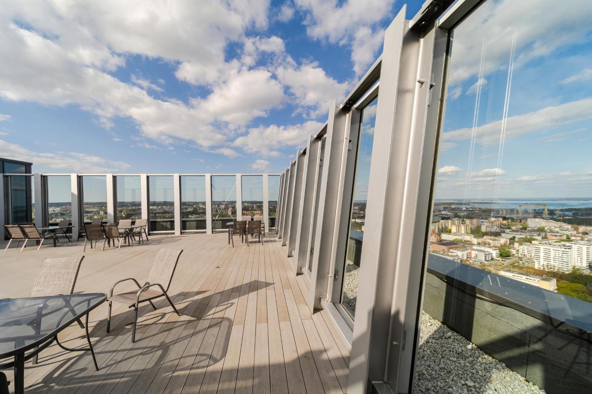 Hanza Tower Apartment No 628 - 6Th Floor, Balcony, Swimming Pool 什切青 外观 照片