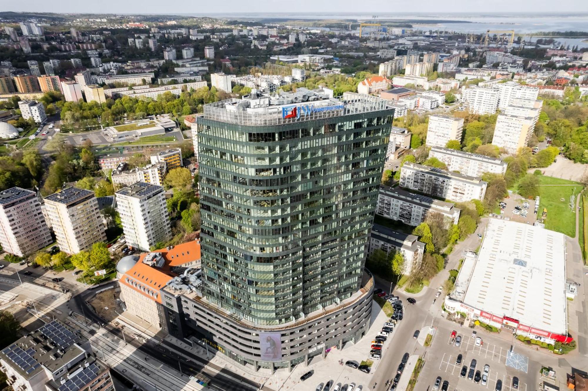 Hanza Tower Apartment No 628 - 6Th Floor, Balcony, Swimming Pool 什切青 外观 照片